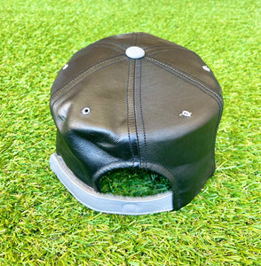 Vintage Logo Athletic Genuine Leather Strapback Cap
