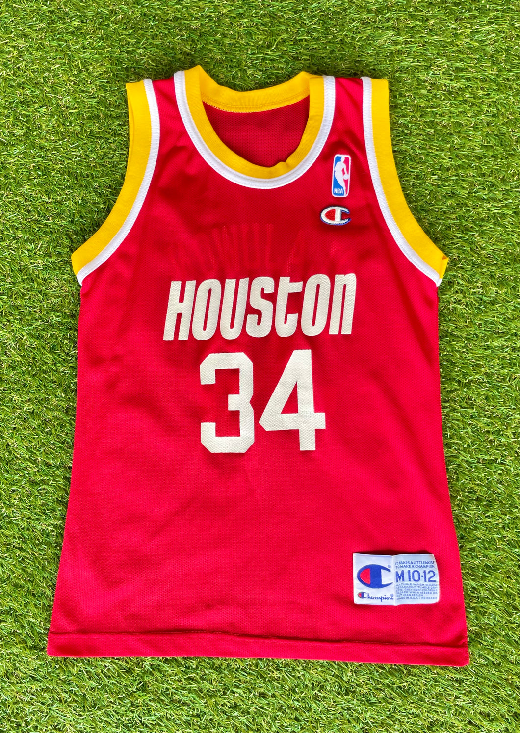 Vintage Hakeem Olajuwon Houston Rockets Champion Jersey