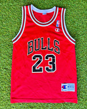 Load image into Gallery viewer, Vintage Michael Jordan Chicago Bulls Youth Champion Jersey
