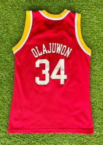 Vintage Hakeem Olajuwon Houston Rockets Champion Jersey