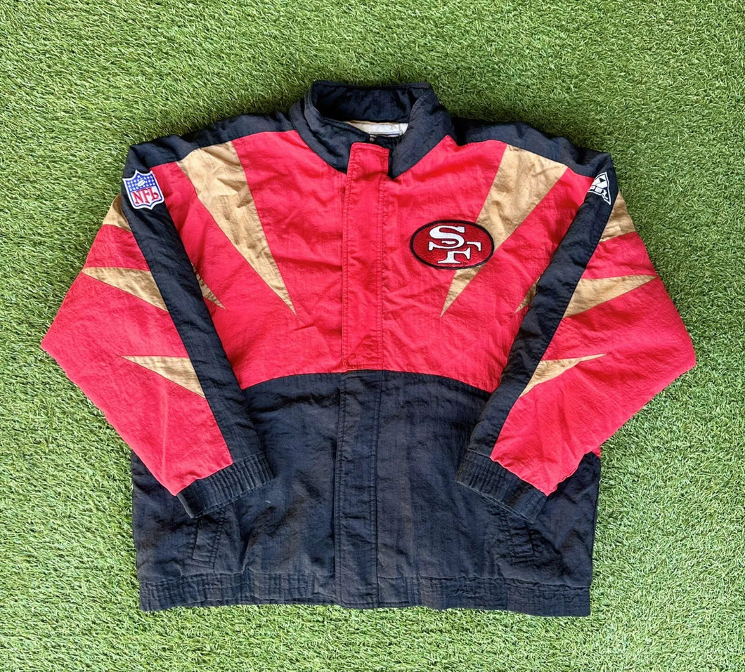 Vintage San Francisco 49ers Sharktooth Puffer Jacket