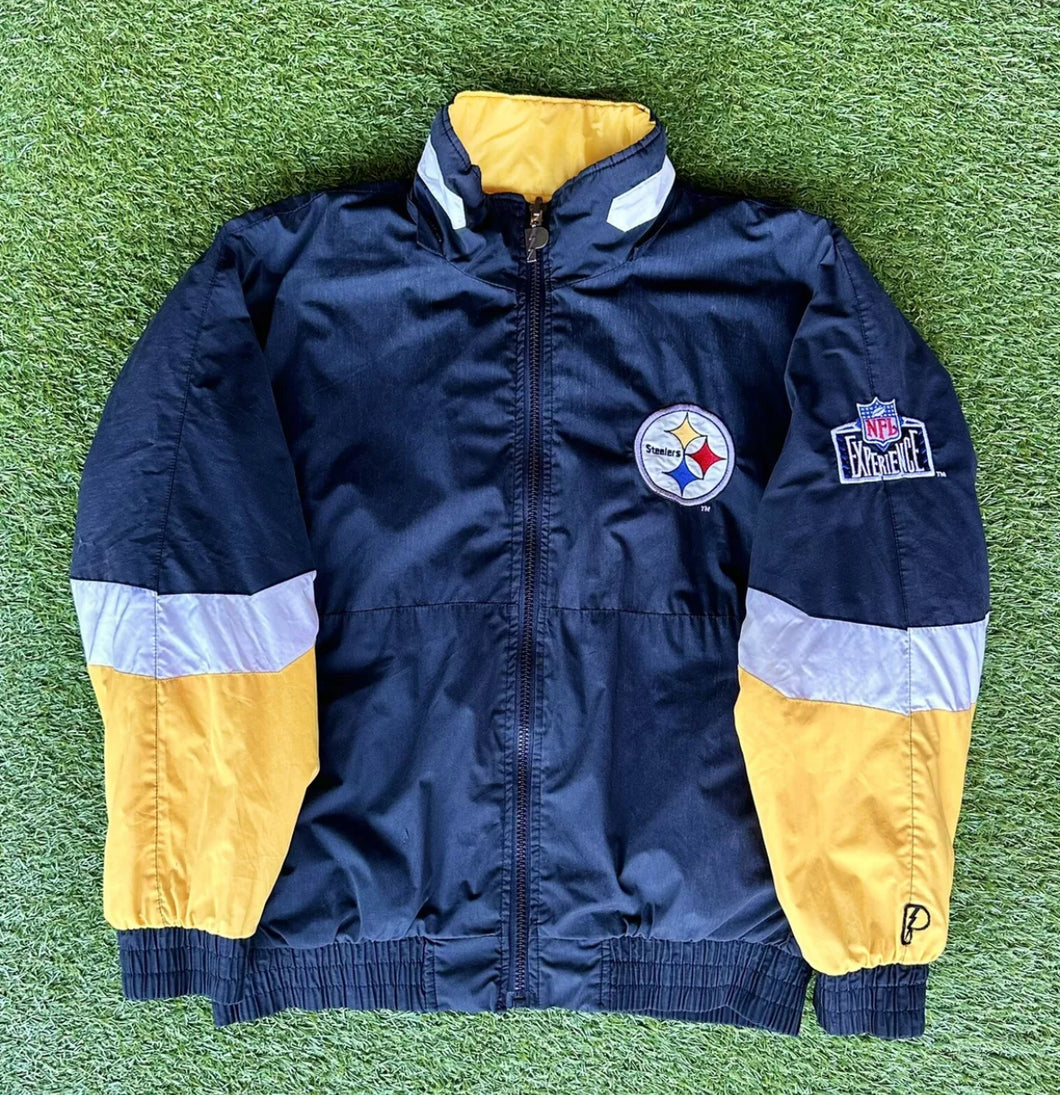 Vintage Pittsburgh Steelers Reversible Pro Player Puffer Jacket