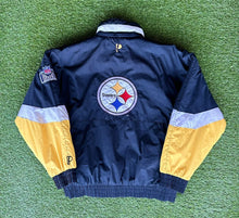 Load image into Gallery viewer, Vintage Pittsburgh Steelers Reversible Pro Player Puffer Jacket
