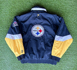 Vintage Pittsburgh Steelers Reversible Pro Player Puffer Jacket