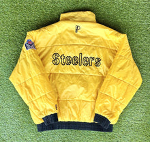 Load image into Gallery viewer, Vintage Pittsburgh Steelers Reversible Pro Player Puffer Jacket
