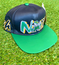 Load image into Gallery viewer, Vintage Notre Dame Fighting Irish Leather Strapback Cap
