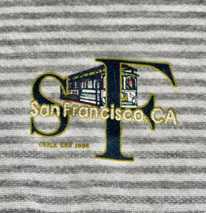 Vintage 1996 San Francisco Cable Car Quarter Zip Pullover Sweater